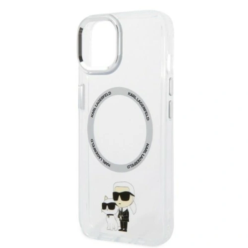 Etui Karl Lagerfeld KLHMP14MHNKCITApple iPhone 14 Plus / 15 Plus hardcase transparent Iconic Karl&Choupette Magsafe
