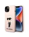 Etui Karl Lagerfeld KLHMP14MSNIKBCP Apple iPhone 14 Plus / 15 Plus hardcase roz roz/pink Silicone Ikonik Magsafe