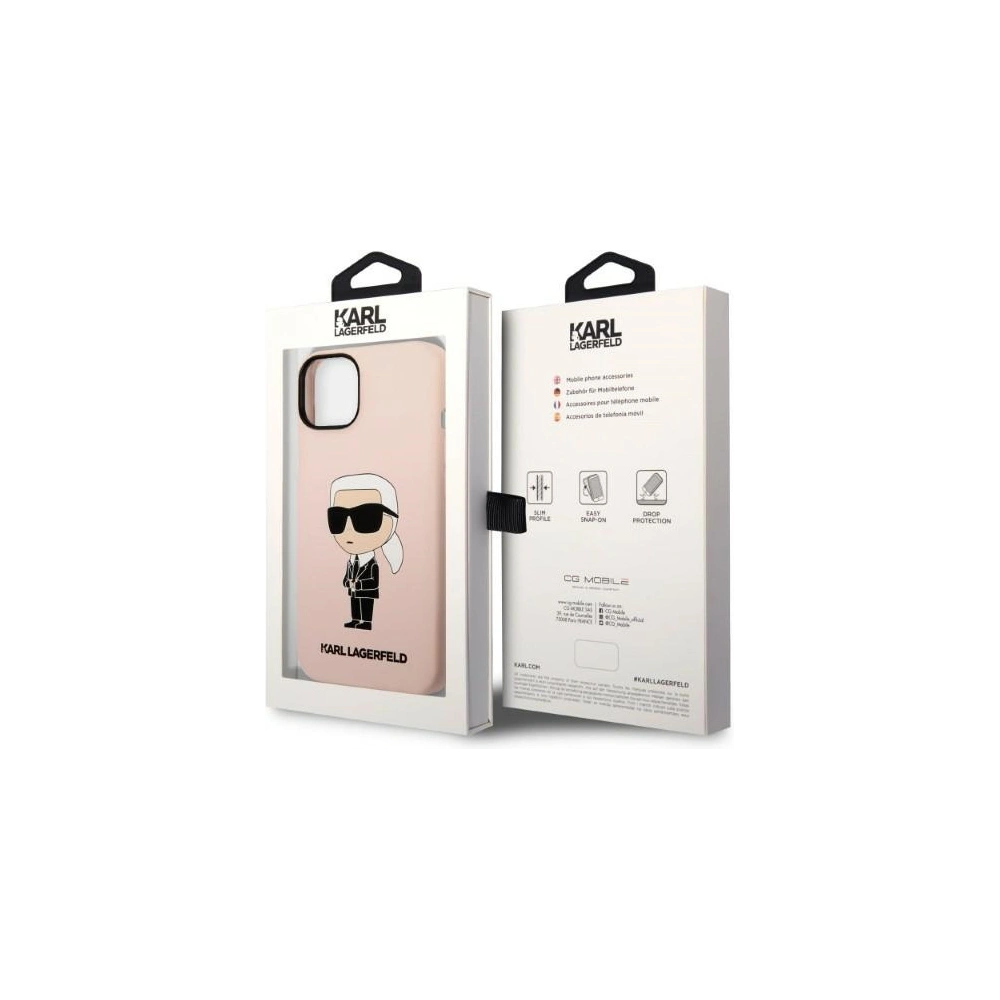 Hurtownia GSM - Etui Karl Lagerfeld KLHMP14MSNIKBCPApple iPhone 14 Plus / 15 Plus hardcase rózsaszín/pink Silicone Ikonik Magsafe - KLD1341 - {ean13} - Hurt