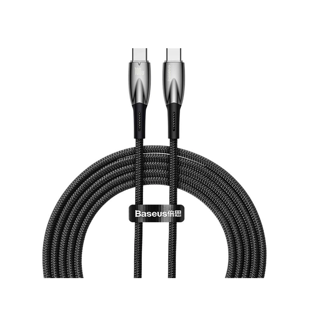 Hurtownia GSM - Kabel USB-C do USB-C Baseus Glimmer, 100W, 2m (černý) - BSU3842 - {ean13} - Hurt