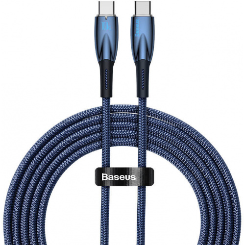 Baseus Distributor - 6932172618063 - BSU3843 - Baseus Glimmer USB-C/USB-C Cable 100W, 2m (blue) - B2B homescreen