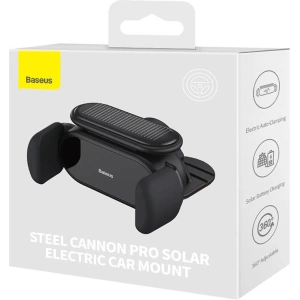 Hurtownia GSM - Elektrický automobilový držák Baseus Steel Cannon Pro se solární nabíječkou (černý) - BSU3848 - {ean13} - Hurt
