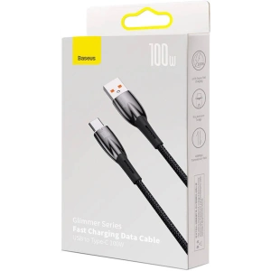 Hurtownia GSM - Kabel USB do USB-C Baseus Glimmer, 100W, 1m (czarny) - BSU3849 - {ean13} - Hurt
