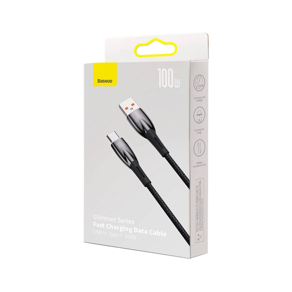 Hurtownia GSM - Kabel USB do USB-C Baseus Glimmer, 100W, 1m (černý) - BSU3849 - {ean13} - Hurt