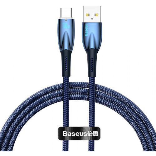 Baseus Distributor - 6932172617974 - BSU3850 - Baseus Glimmer USB/USB-C Cable 100W, 1m (blue) - B2B homescreen