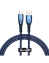 Cablu USB la USB-C Baseus Glimmer, 100W, 1m (albastru)