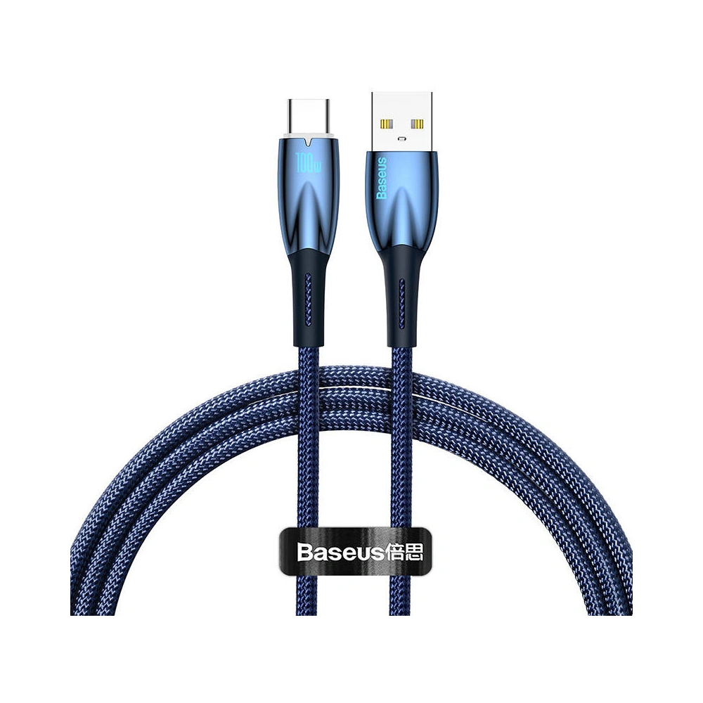 Hurtownia GSM - Kabel USB do USB-C Baseus Glimmer, 100W, 1m (niebieski) - BSU3850 - {ean13} - Hurt