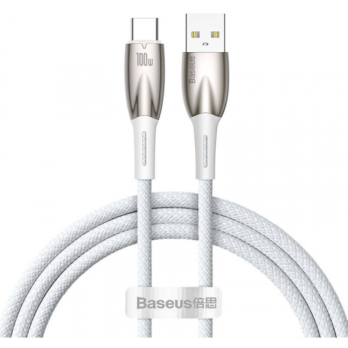 Hurtownia Baseus - 6932172617981 - BSU3851 - Kabel USB do USB-C Baseus Glimmer, 100W, 1m (biały) - B2B homescreen