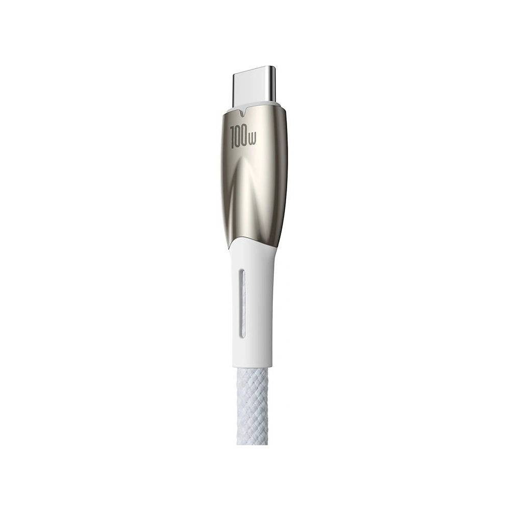 Hurtownia GSM - Cablu USB la USB-C Baseus Glimmer, 100W, 1m (alb) - BSU3851 - {ean13} - Hurt