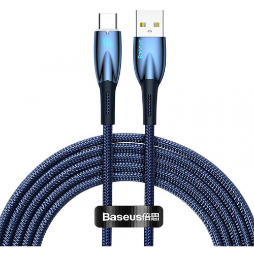 Baseus Distributor - 6932172618001 - BSU3853 - Baseus Glimmer USB/USB-C Cable 100W, 2m (blue) - B2B homescreen