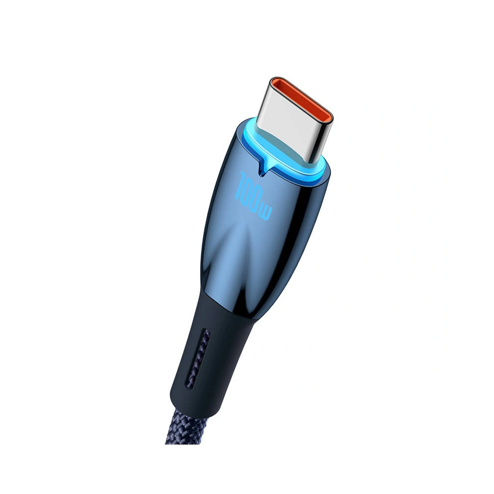 Hurtownia GSM - Cablul USB la USB-C Baseus Glimmer, 100W, 2m (albastru) - BSU3853 - {ean13} - Hurt