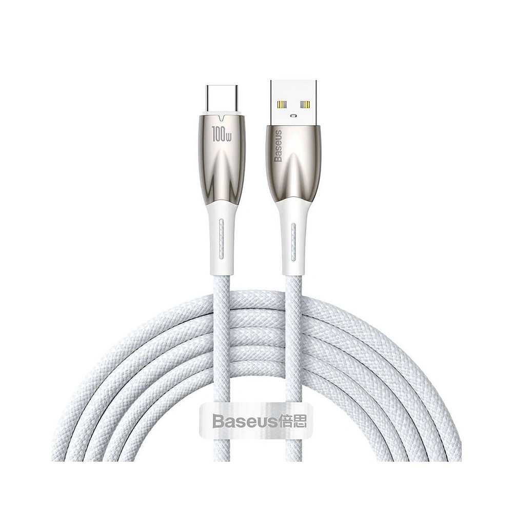Hurtownia GSM - Kabel USB la USB-C Baseus Glimmer, 100W, 2m (alb) - BSU3854 - {ean13} - Hurt