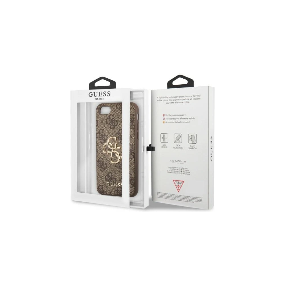 Hurtownia GSM - Case Guess GUHCI84GMGBR Apple iPhone SE 2022/2020/8/7 braun/brown Hardcase 4G Big Metal Logo - GUE2323 - {ean13} - Hurt