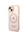 Hurtownia GSM - Etui Guess GUHMP14SHTCMP Apple iPhone 14 różowy/pink hard case Gold Outline Translucent MagSafe - GUE2324 - {ean13} - Hurt