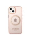 Hurtownia GSM - Etui Guess GUHMP14SHTCMP Apple iPhone 14 różowy/pink hard case Gold Outline Translucent MagSafe - GUE2324 - {ean13} - Hurt