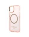 Hurtownia GSM - Etui Guess GUHMP14SHTCMP Apple iPhone 14 różowy/pink hard case Gold Outline Translucent MagSafe - GUE2324 - {ean13} - Hurt