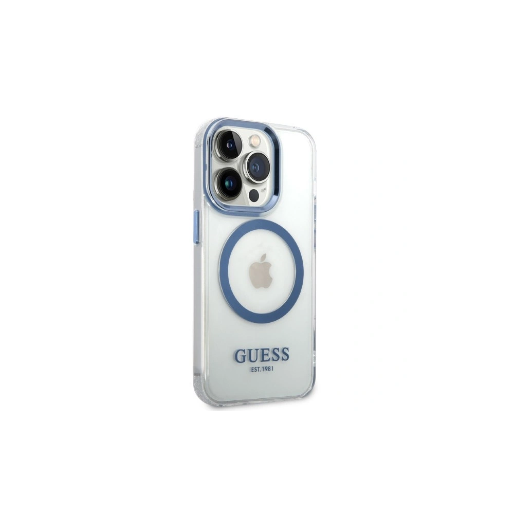 Hurtownia GSM - Case Guess GUHMP14XHTRMB Apple iPhone 14 Pro Max blau/blaue Hartschale Metallrahmen Magsafe - GUE2325 - {ean13} - Hurt
