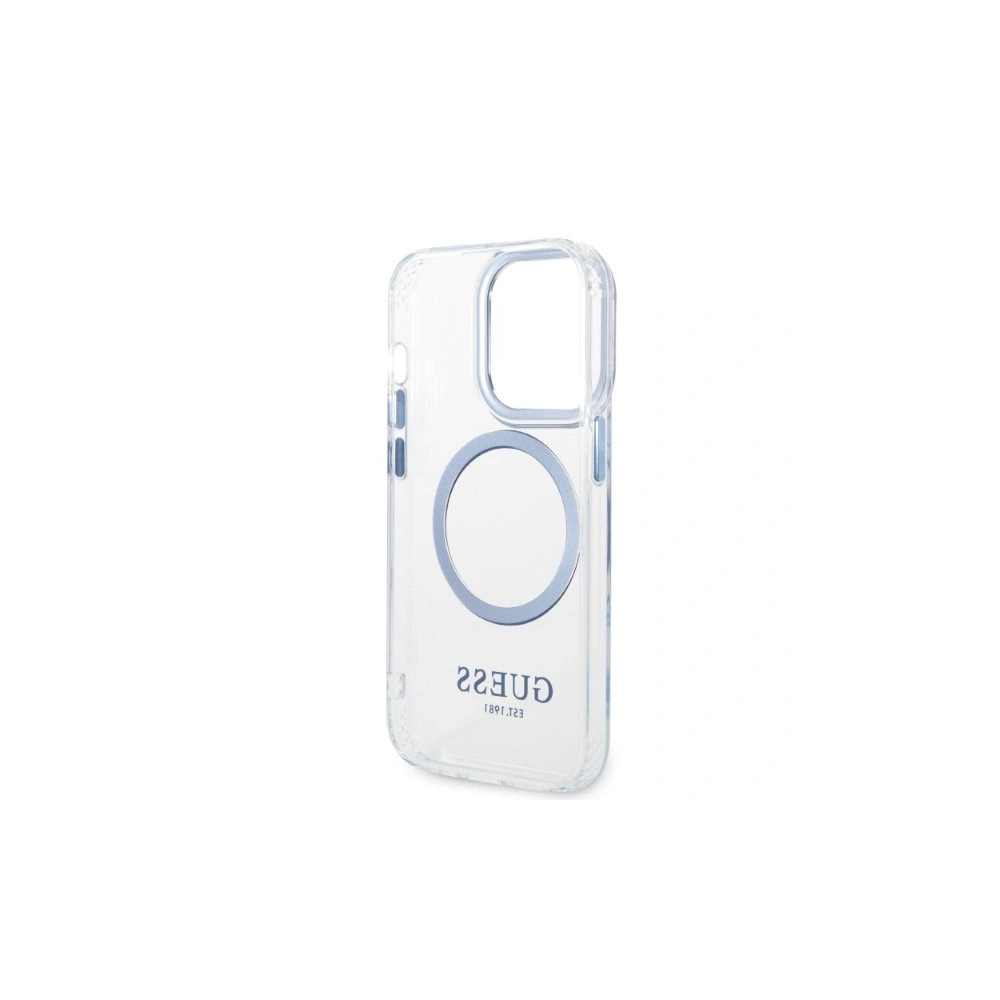 Hurtownia GSM - Case Guess GUHMP14XHTRMB Apple iPhone 14 Pro Max blau/blaue Hartschale Metallrahmen Magsafe - GUE2325 - {ean13} - Hurt