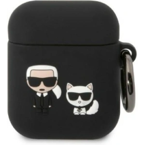 Hurtownia GSM - Etui Karl Lagerfeld KLACA2SILKCK Apple AirPods 2/1 kryt černý/black silikon Karl & Choupette - KLD1345 - {ean13} - Hurt