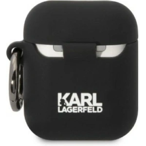 Hurtownia GSM - Etui Karl Lagerfeld KLACA2SILKCK Apple AirPods 2/1 kryt černý/black silikon Karl & Choupette - KLD1345 - {ean13} - Hurt