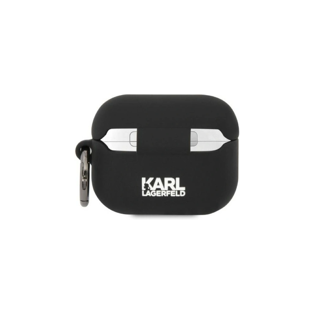 Case Karl Lagerfeld KLACAPSILKCK Apple AirPods Pro-Hülle schwarz/schwarz Silikon Karl & Choupette