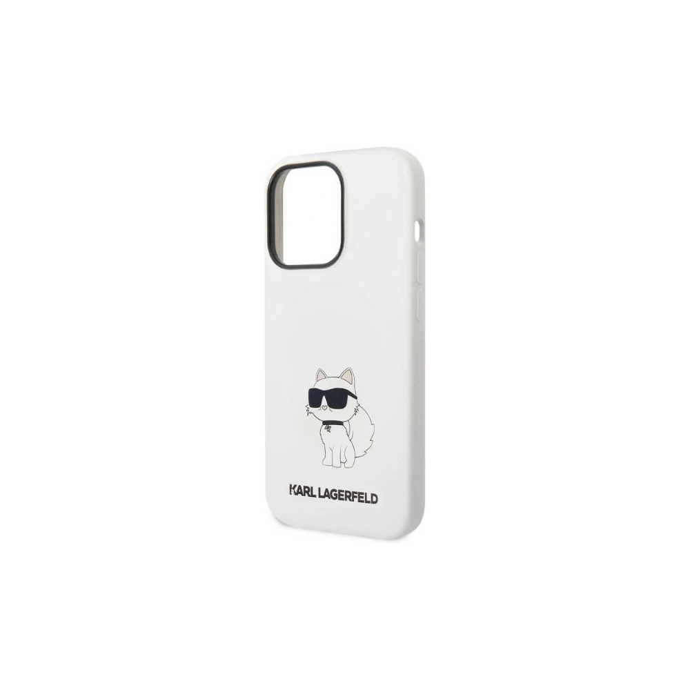 Hurtownia GSM - Etui Karl Lagerfeld KLHMP14LSNCHBCH Apple iPhone 14 Pro hardcase alb/white Silicone Choupette MagSafe - KLD1347 - {ean13} - Hurt