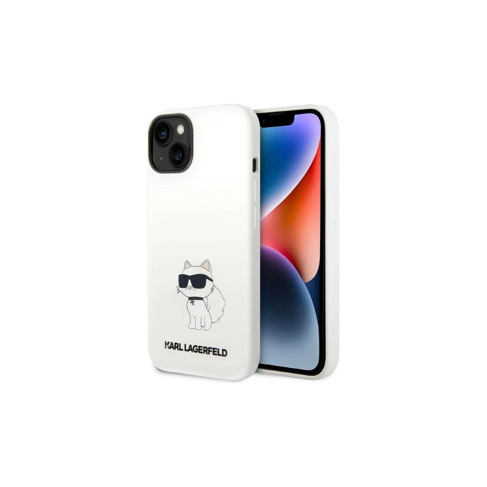 Hurtownia GSM - Etui Karl Lagerfeld KLHMP14SSNCHBCH Apple iPhone 14 hardcase biały/white Silicone Choupette MagSafe - KLD1351 - {ean13} - Hurt
