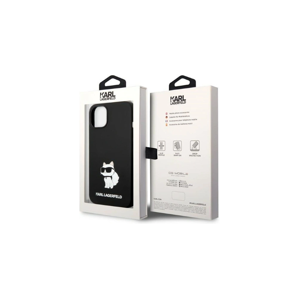 Hurtownia GSM - Etui Karl Lagerfeld KLHMP14SSNCHBCK Apple iPhone 14 hardcase czarny/black Silicone Choupette MagSafe - KLD1352 - {ean13} - Hurt