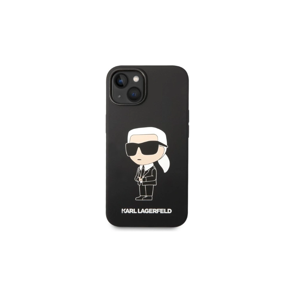 Hurtownia GSM - Etui Karl Lagerfeld KLHMP14SSNIKBCK Apple iPhone 14 hardcase czarny/black Silicone Ikonik Magsafe - KLD1353 - {ean13} - Hurt