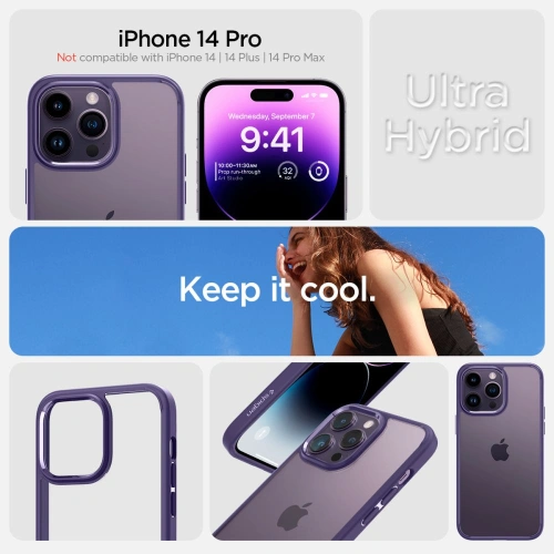 Etui Spigen Ultra Hybrid Apple iPhone 14 Pro Deep Purple