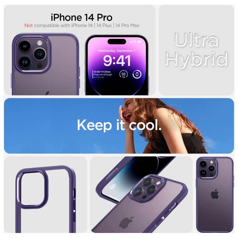 Hurtownia GSM - Etui Spigen Ultra Hybrid Apple iPhone 14 Pro Deep Purple - SPN2593 - {ean13} - Hurt