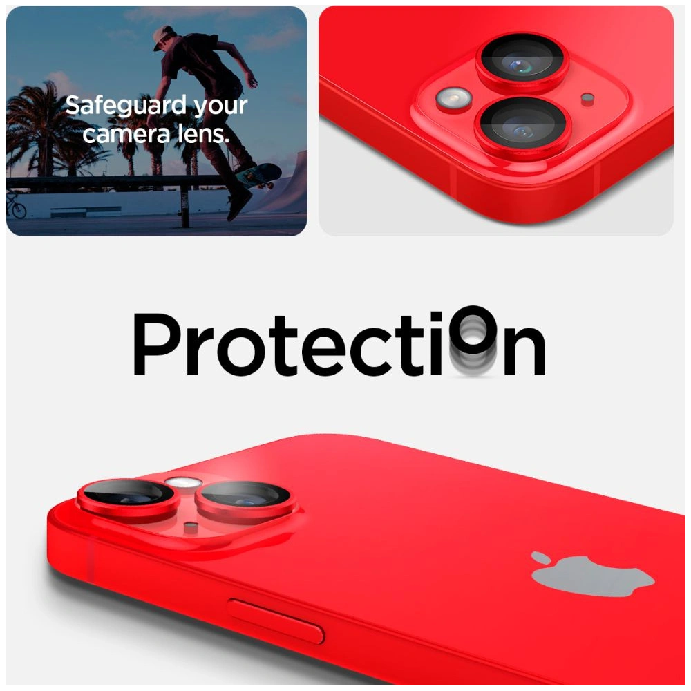 Hurtownia GSM - Szkło hartowane na aparat Spigen Optik.tr Camera Protector Apple iPhone 14/14 Plus Red [2 PACK] - SPN2600 - {ean13} - Hurt