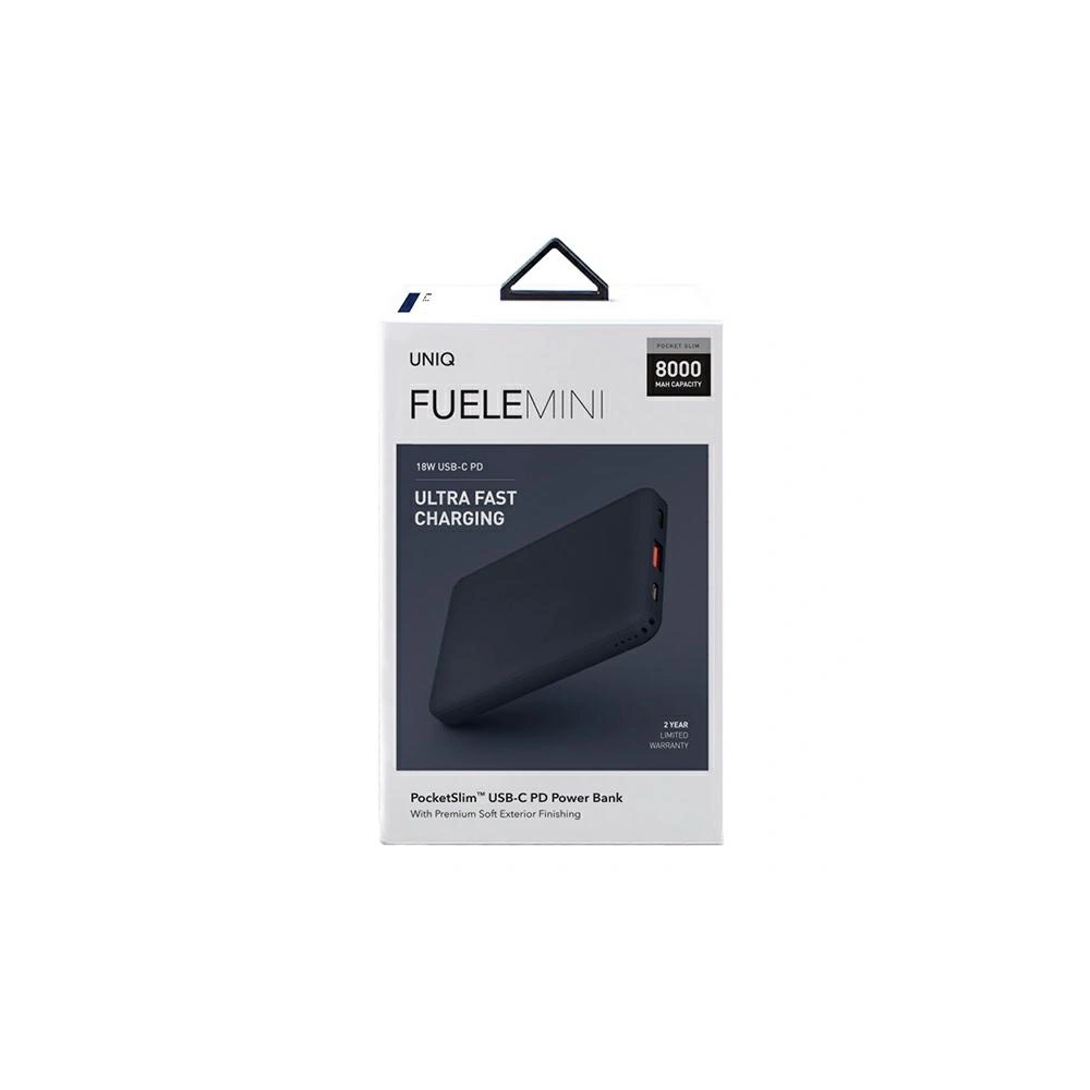 Hurtownia GSM - Powerbank UNIQ Fuele mini 8000mAh USB-C 18W PD rychlé nabíjení modrý/indigo modrá - UNIQ843 - {ean13} - Hurt