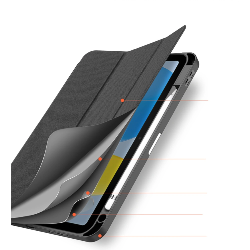 Hurtownia GSM - Etui DuxDucis Domo Apple iPad 10.9 2022 (10. generációs) + Pencil tartó fekete - DDS1397 - {ean13} - Hurt