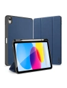 Etui DuxDucis Domo Apple iPad 10.9 2022 (a 10-a generație) + suport pentru creion albastru