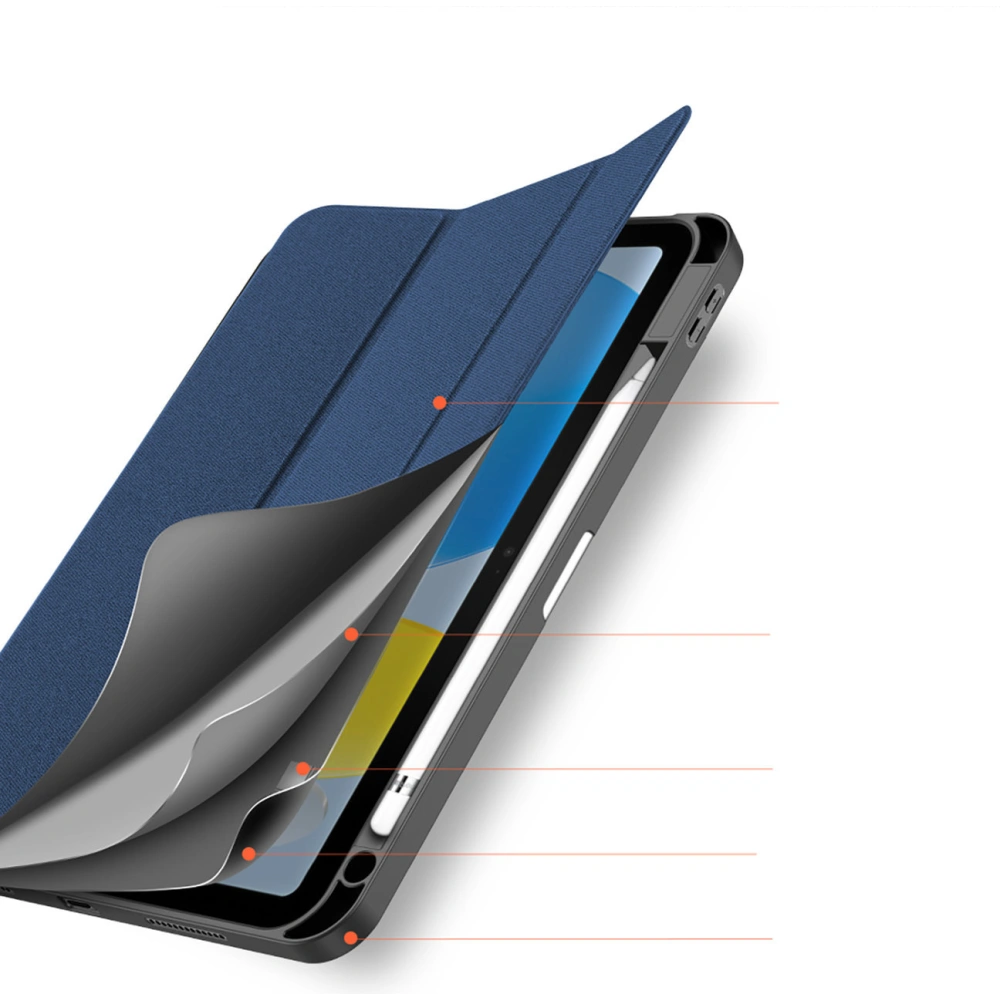 Hurtownia GSM - Etui DuxDucis Domo Apple iPad 10.9 2022 (10. generációs) + ceruza tartó kék - DDS1398 - {ean13} - Hurt