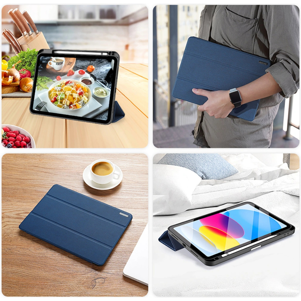 Hurtownia GSM - Etui DuxDucis Domo Apple iPad 10.9 2022 (10. generációs) + ceruza tartó kék - DDS1398 - {ean13} - Hurt