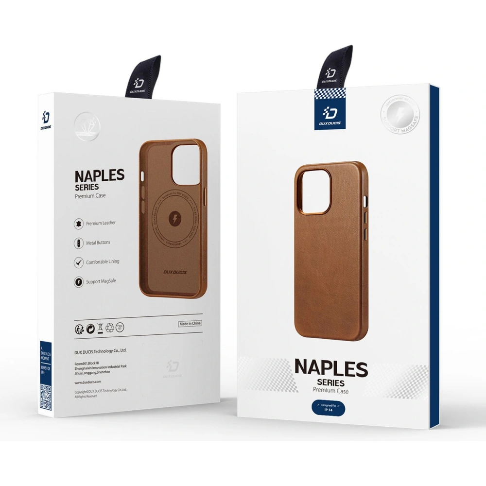 Hurtownia GSM - Case DuxDucis Naples MagSafe Apple iPhone 14 braun - DDS1413 - {ean13} - Hurt