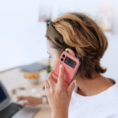 Etui DuxDucis Bril Samsung Galaxy Z Flip 3 różowe