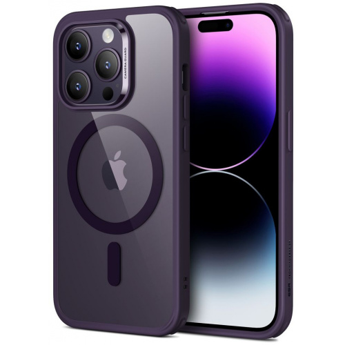 ESR Distributor - 4894240175620 - ESR634 - ESR Ch Halolock MagSafe Apple iPhone 14 Pro Clear/purple - B2B homescreen