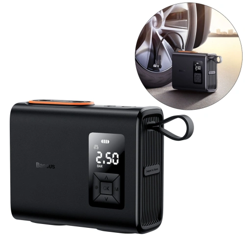 Pompka do kół Baseus Mega EnergyPump 6000mAh oraz latarką LED