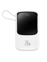 Hurtownia GSM - Powerbank Baseus Qpow Digital Display 10000mAh 20W QC/PD/SCP/FCP + weißes Lightning-Kabel - BSU3860 - {ean13} - Hurt