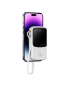 Wholesale Baseus Qpow Digital Display Power Bank with Fast Charging 10000mAh 20W QC/PD/SCP/FCP with Built-in Lightning Cable White - BSU3860 - {ean13} - Hurt