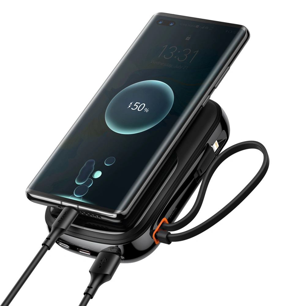 Hurtownia GSM - Powerbank Baseus Qpow Digital Display 10000mAh 22,5W QC/PD/SCP/FCP + cablu USB-C negru - BSU3861 - {ean13} - Hurt