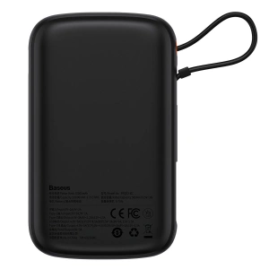 Powerbank Baseus Qpow Digital Display 10000mAh 22,5W QC/PD/SCP/FCP + kabel USB-C czarny