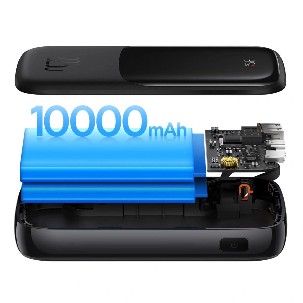 Hurtownia GSM - Powerbank Baseus Qpow Digital Display 10000mAh 22,5W QC/PD/SCP/FCP + cablu USB-C negru - BSU3861 - {ean13} - Hurt