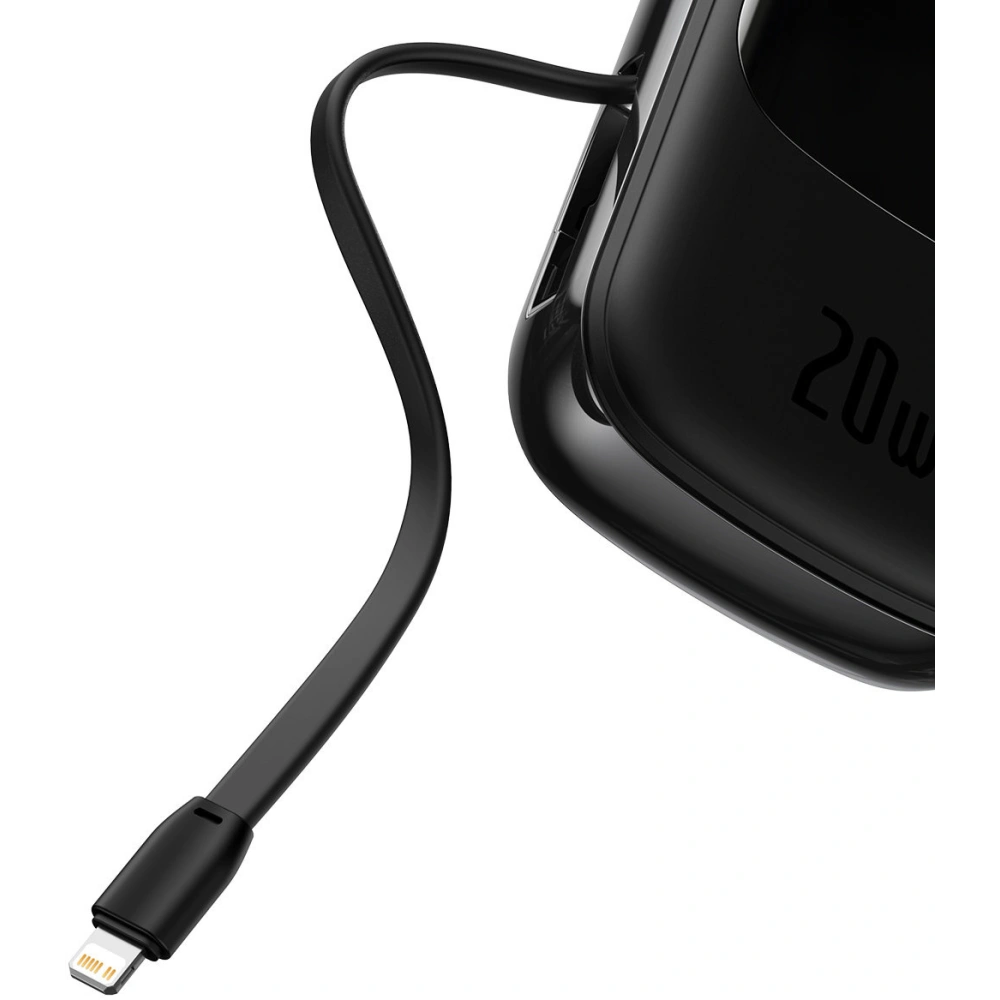 Hurtownia GSM - Powerbank Baseus Qpow Digital Display 20000mAh 20W QC/PD/SCP/FCP + kabel Lightning černý - BSU3863 - {ean13} - Hurt