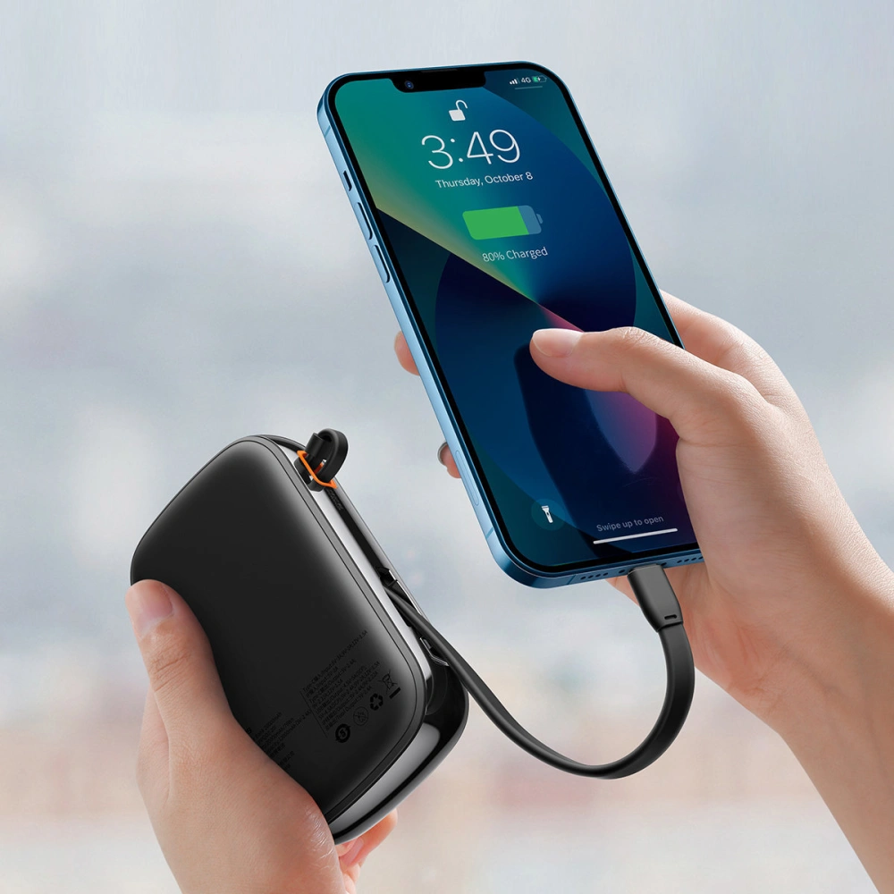 Hurtownia GSM - Powerbank Baseus Qpow Digital Display 20000mAh 20W QC/PD/SCP/FCP + kabel Lightning czarny - BSU3863 - {ean13} - Hurt