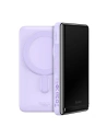 Powerbank Baseus Magnetic Bracket Wireless Fast Charge 10000mAh 20W Purple + USB-C Cable 60W 50cm White