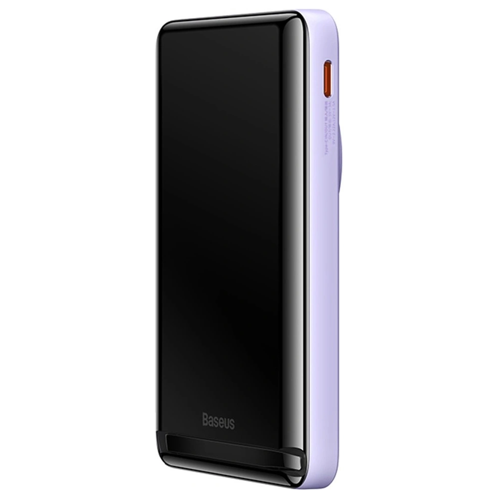 Hurtownia GSM - Powerbank Baseus Magnetic Držák Bezdrátové Rychlé Nabíjení 10000mAh 20W fialový + kabel USB-C 60W 50cm bílý - BSU3867 - {ean13} - Hurt
